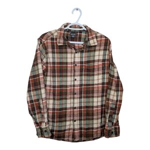 Eddie Bauer Men’s Medium Plaid Flannel Button-Down Shirt